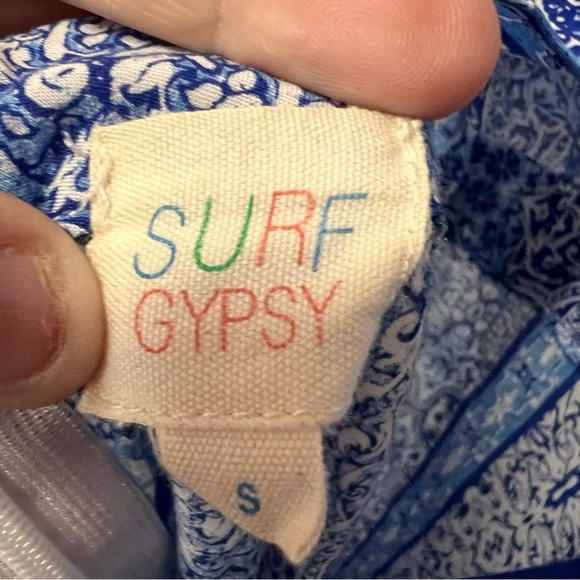 Surf Gypsy Paisley Maxi Dress Swim Cover-Up with open back size small - Picture 11 of 16